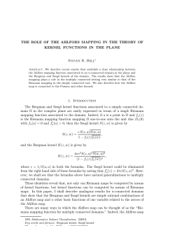 THE ROLE OF THE AHLFORS MAPPING IN THE