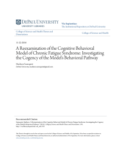 A Reexamination of the Cognitive Behavioral Model