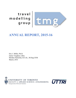 2015-2016 Report - Travel Modelling Group