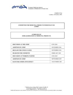 Guideline on Similar Biological Medicinal Products