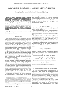 Analysis and Simulation of Grover`s Search Algorithm