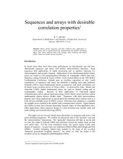 Perfect sequences
