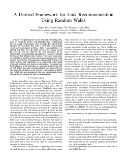 A Unified Framework for Link Recommendation Using Random Walks