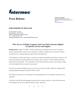 Intermec Adopts Cisco Platform