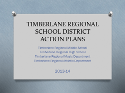 Action Plan Secondary 09 05 13 - Timberlane Regional School District