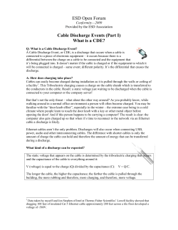 Cable Discharge Event (CDE)