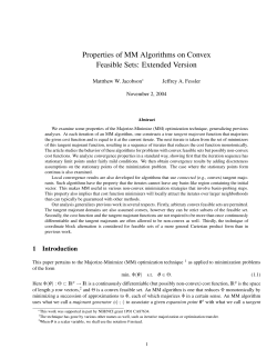 Properties of MM Algorithms on Convex Feasible Sets: Extended