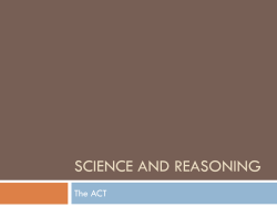 Science and Reasoning