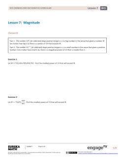 Grade 8 Mathematics Module 1, Topic B, Lesson 7