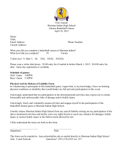 Alumni Basketball Entry Form