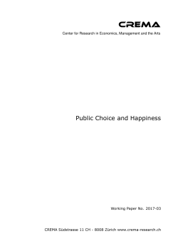 Public Choice and Happiness