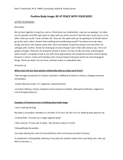 Positive Body Image: BE AT PEACE WITH YOUR BODY