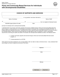 Home and Community-Based Services for Individuals with