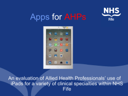Apps for AHPs