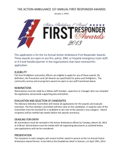 the action ambulance 1st annual first responder awards