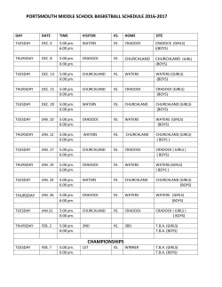 portsmouth middle school basketball schedule 2016