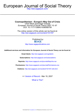 European Journal of Social Theory - IS MU