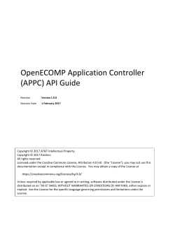 OpenECOMP Application Controller (APPC) API
