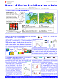 Numerical Weather Prediction at MeteoSwiss