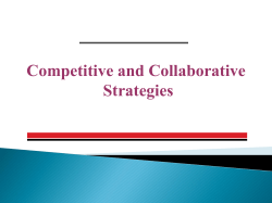 19 - Competitive and Collaborative Strategies