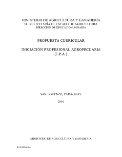 MINISTERIO DE AGRICULTURA Y GANADER&Iacute;A