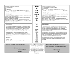 Binomial Probability Presentation X=# of (successes) n= ______ &Pi;