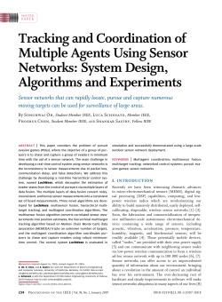 Tracking and Coordination of Multiple Agents Using Sensor Networks