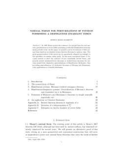 NORMAL FORMS FOR PERTURBATIONS OF SYSTEMS