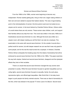 Chelsea Butka December 1st, 2013 Gender Studies Women and