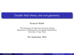 Double field theory and non