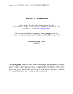 Cutting Down on Colstridium Difficile