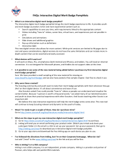 FAQs: Interactive Digital Merit Badge Pamphlets