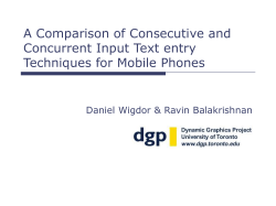 A Comparison of Consecutive and Concurrent Input Text entry