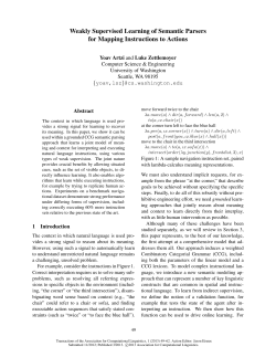 Weakly Supervised Learning of Semantic Parsers for