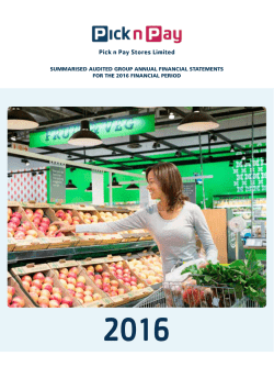 Pick n Pay Stores Limited - Pick n Pay Investor Relations