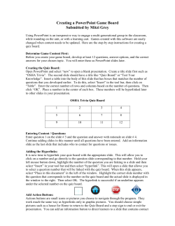 Creating a PowerPoint Game Board Submitted by Mitzi Grey