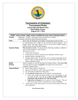 golf rules - Tournament of Champions Saipan