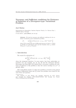 Necessary and Sufficient conditions for Existence of - IME-USP
