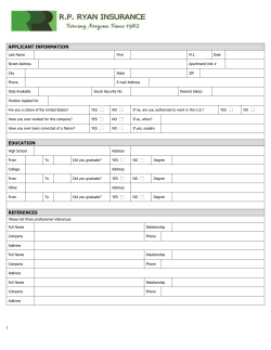 Employment application (2-pp.)