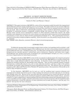 Aquarius: An Object-Oriented Model for Efficient Allocation of Water
