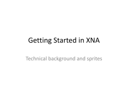 Getting started in XNA (sprites)