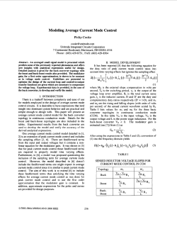 Modeling Average Current Mode Control