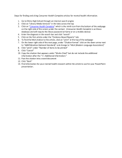 Steps for finding and citing Consumer Health