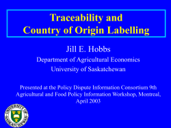 Traceability Systems and Consumer Willingness-to-Pay