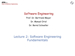 Agile Methodologies - Chair of Software Engineering