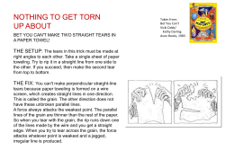 NOTHING TO GET TORN UP ABOUT