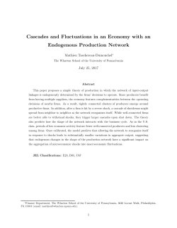 Cascades and Fluctuations in an Economy with an Endogenous