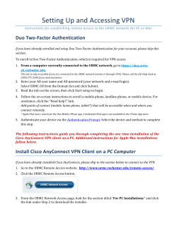 Setting Up and Accessing VPN