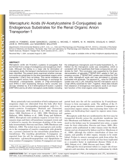 Mercapturic Acids (N-Acetylcysteine S