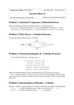 Petri Nets as &pi;-Calculus Processes Problem 3